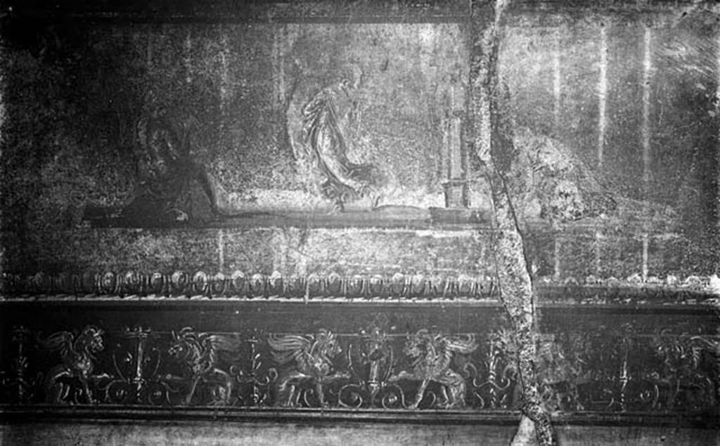 230924 Bestand-D-DAI-ROM-W.0310.jpg
VI.9.6 Pompeii. W.310. Room 8, detail from north wall.
Photo by Tatiana Warscher. With kind permission of DAI Rome, whose copyright it remains.
See http://arachne.uni-koeln.de/item/marbilderbestand/230924