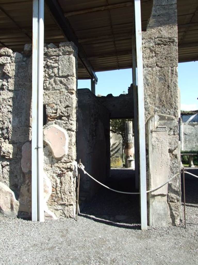 VI.9.6 Pompeii. March 2009. Room 10. Corridor to rear.