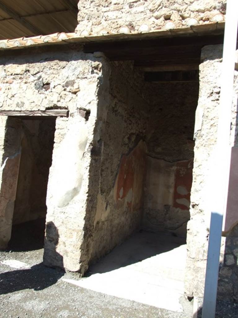 VI.9.6 Pompeii. March 2009. Doorway to room 12, looking north from atrium.