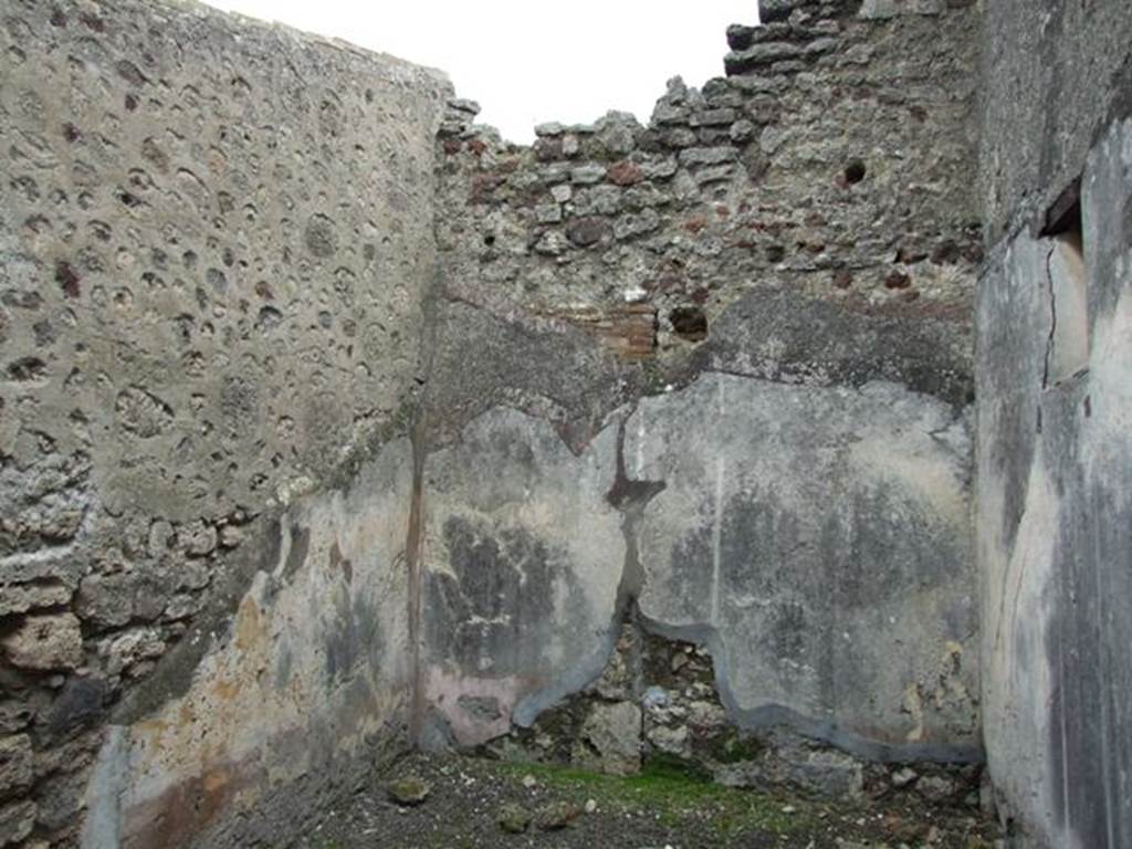 VI.9.6 Pompeii. March 2009. Room 19, east wall of room on north side of garden area.