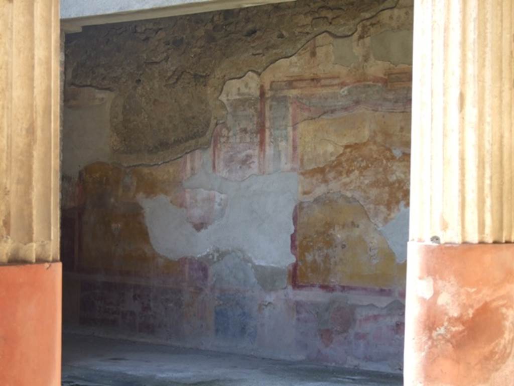 VI.9.6 Pompeii. March 2009. Room 6. Peristyle. West wall.