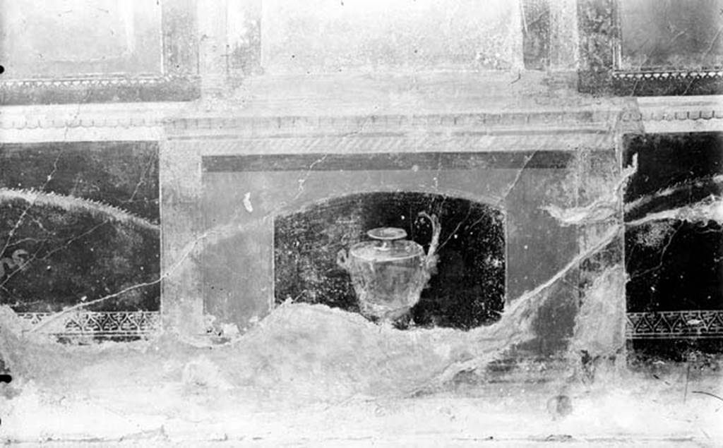 231174 Bestand-D-DAI-ROM-W.281.jpg
VI.9.6 Pompeii. W.281. Room 6, wall decoration from the dado at the west end of the south wall of the peristyle portico.
Photo by Tatiana Warscher. With kind permission of DAI Rome, whose copyright it remains.
See http://arachne.uni-koeln.de/item/marbilderbestand/231174