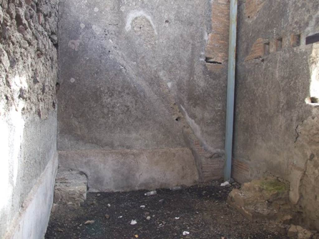 VI.9.7 Pompeii. March 2009. Room 5. Outline of staircase on south wall.