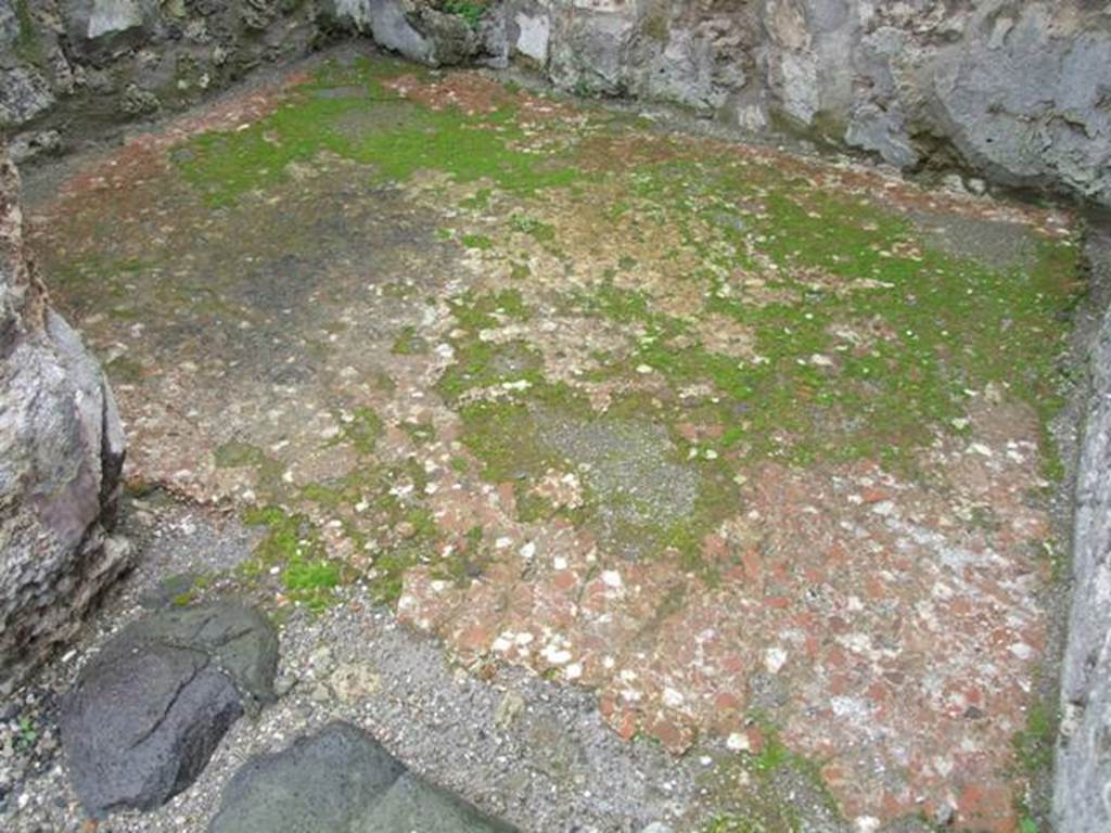 VI.10.6 Pompeii. March 2009. Room 8. Red and white floor.