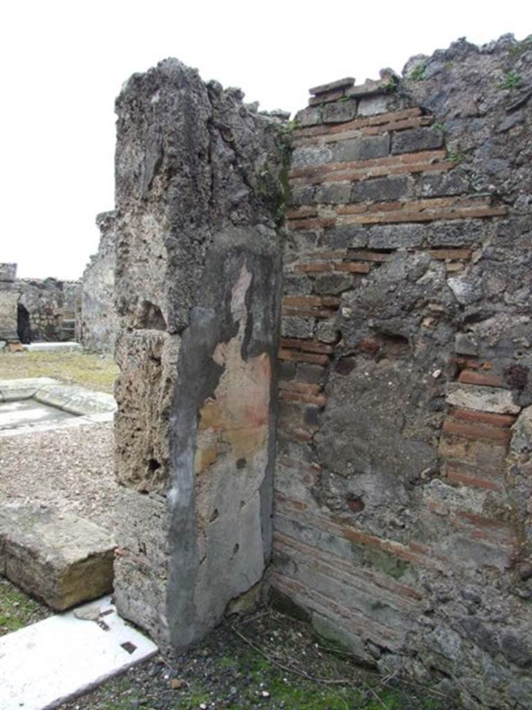 VI.10.7 Pompeii. March 2009. Room 3, painted plaster in south-east corner.