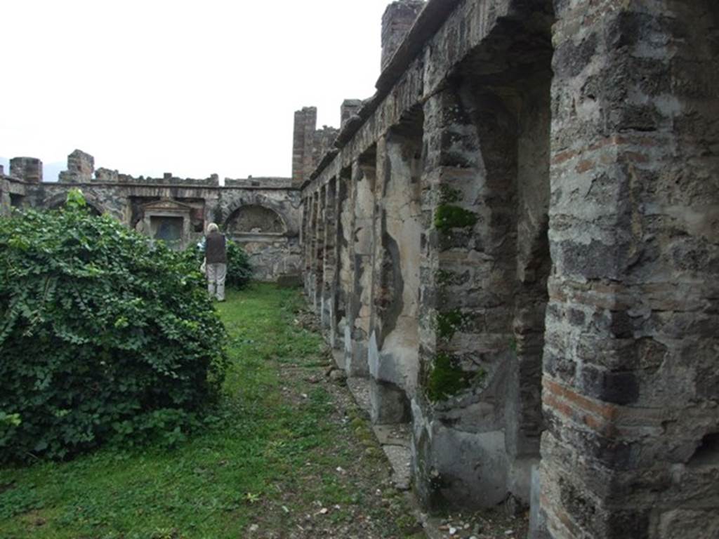 VI.10.7 Pompeii. March 2009. Room 15. Garden area. West side. Looking south.