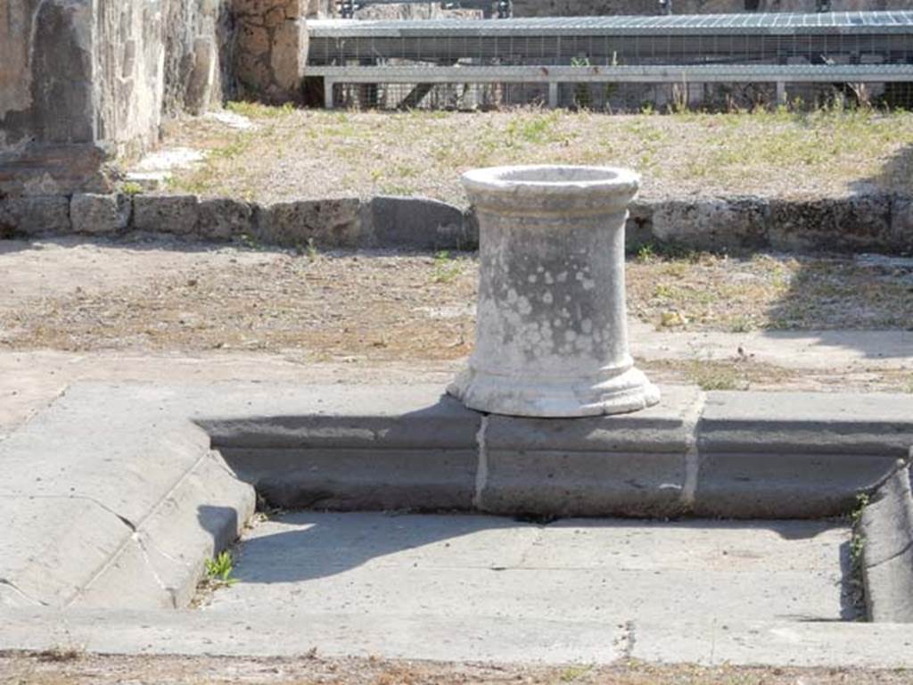 VI.10.7 Pompeii. May 2017. Room 1, puteal on impluvium in atrium. Photo courtesy of Buzz Ferebee.