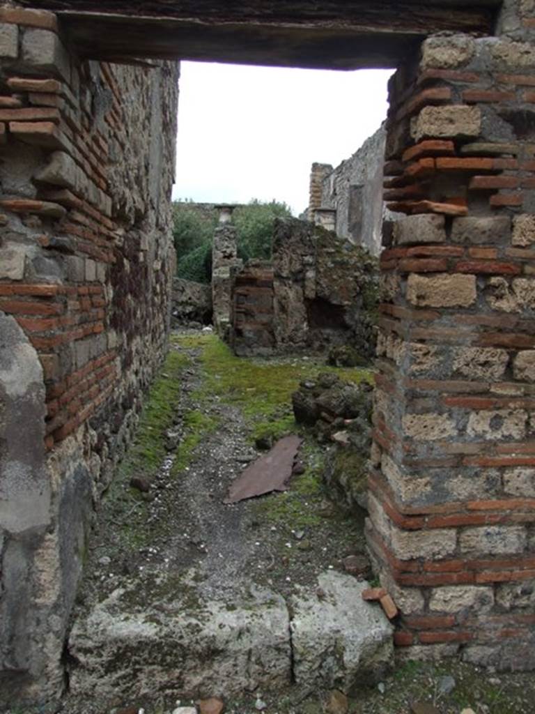 VI.10.11 Pompeii. March 2009. Room 7. Corridor leading to rear of house.
