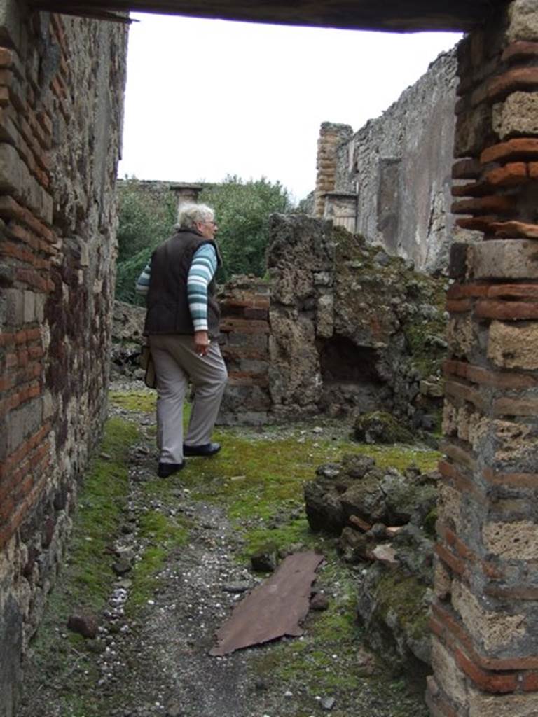 VI.10.11 Pompeii. March 2009. Room 7. Corridor to rear of house.