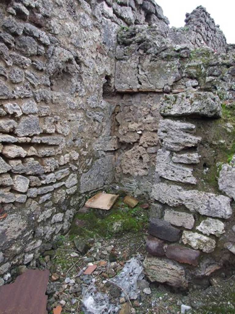VI.10.11 Pompeii. March 2009. Room 13. Kitchen.
Site of Latrine?, in south east corner behind stairs.