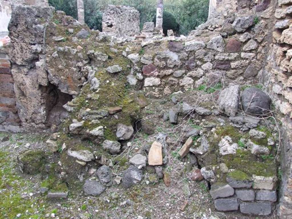 VI.10.11 Pompeii. March 2009. Room 13, north wall of kitchen.