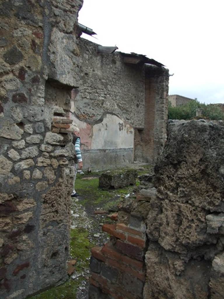 VI.10.11 Pompeii. March 2009. Room 15. Looking north west to Triclinium from room 13.