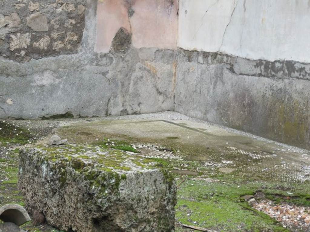 VI.10.11 Pompeii. March 2009. Room 15. Triclinium. South west corner.