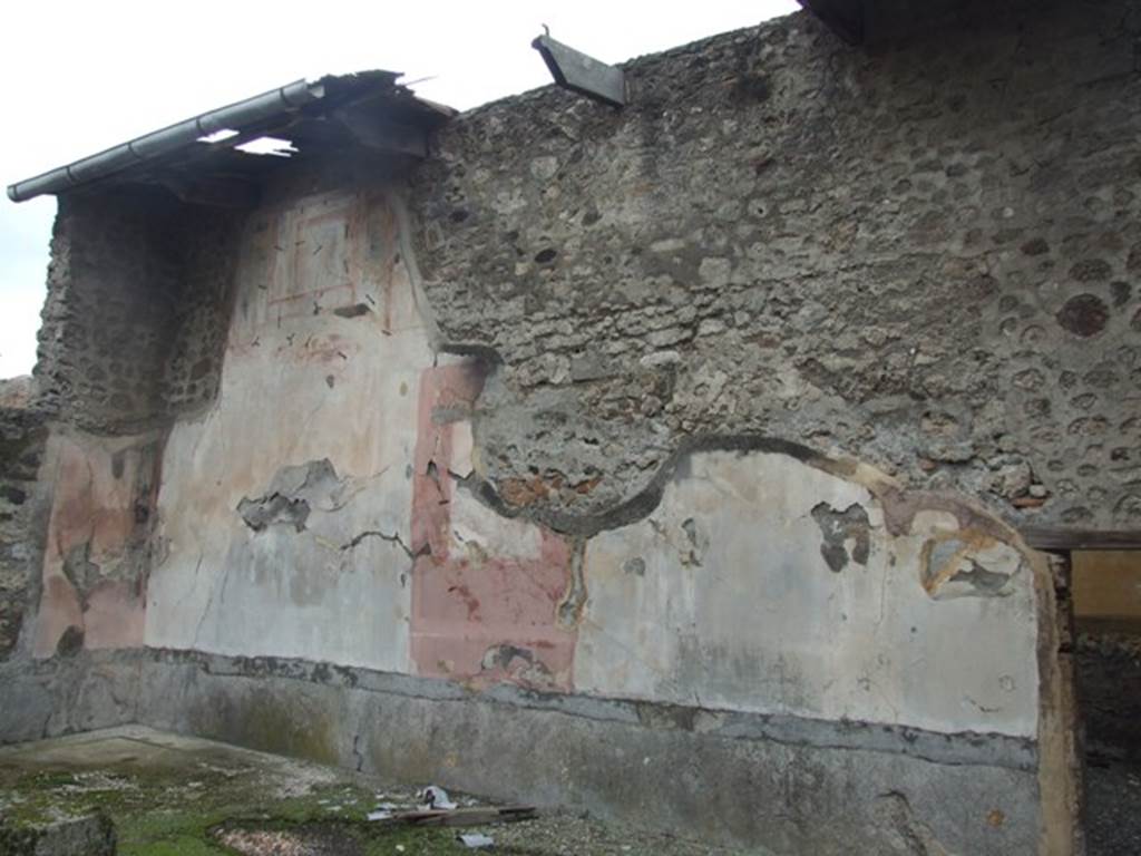 VI.10.11 Pompeii. March 2009. Room 15. Triclinium. West wall.