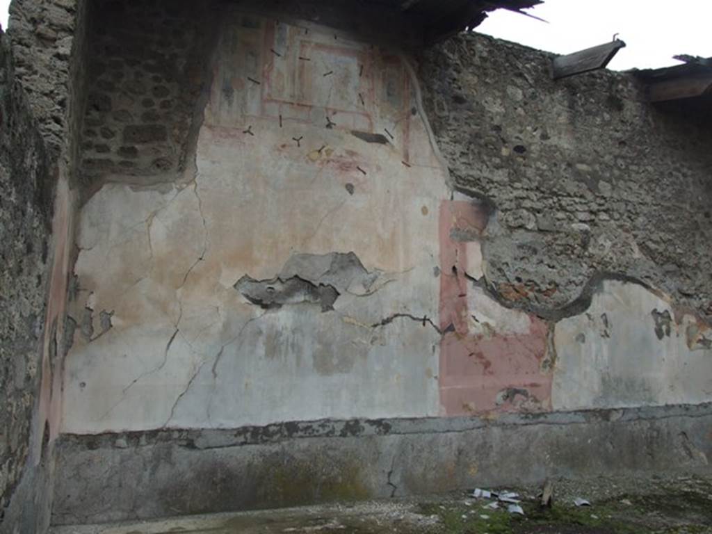 VI.10.11 Pompeii. March 2009. Room 15. Triclinium. West wall.