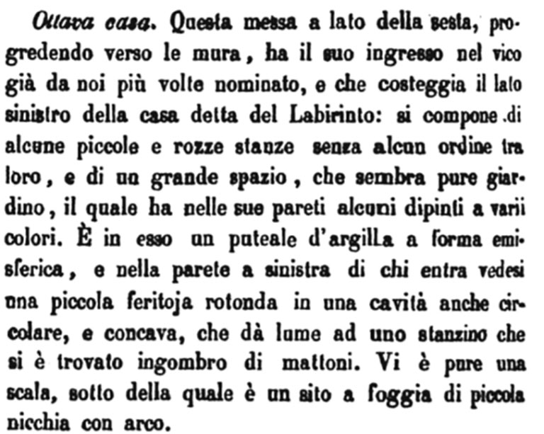 See Bullettino Archeologico Napoletano, Anno Primo, 1843, Napoli: Tipografia Tramater, No. X, 1 giugno 1843, p. 74.