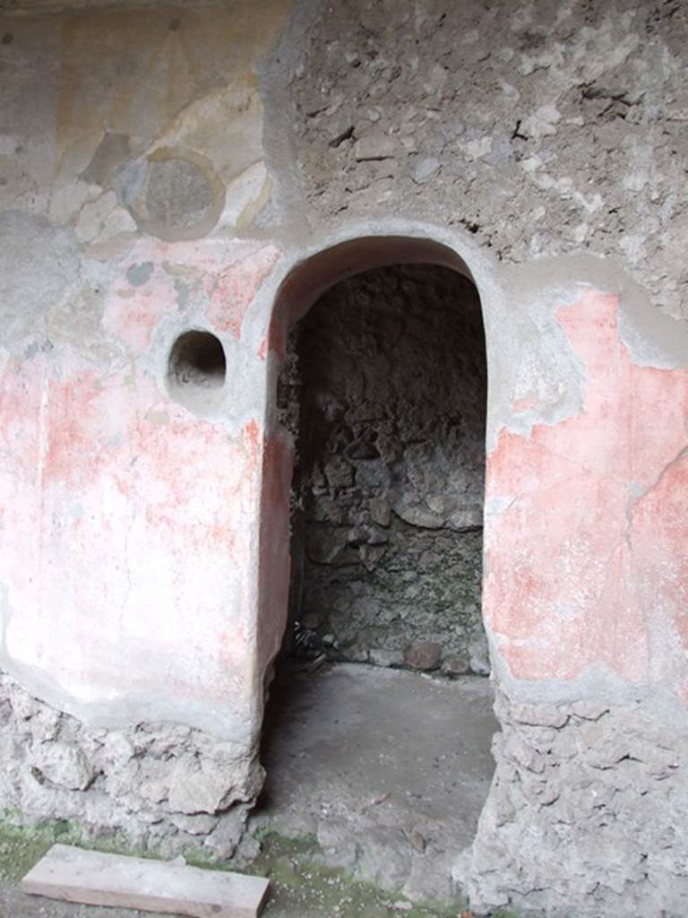 VI.11.9 Pompeii. December 2006.
Room 20, arched doorway in east wall leading into small room 59 under the stairs.