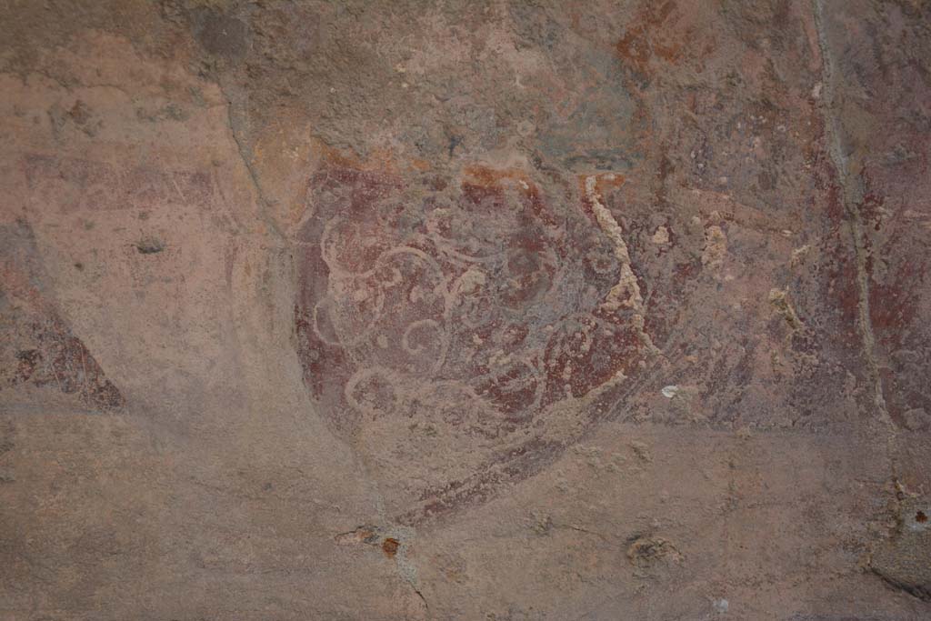 VI.11.10 Pompeii. December 2017. Room 42, detail from west wall at south end near doorway.
Foto Annette Haug, ERC Grant 681269 DÉCOR