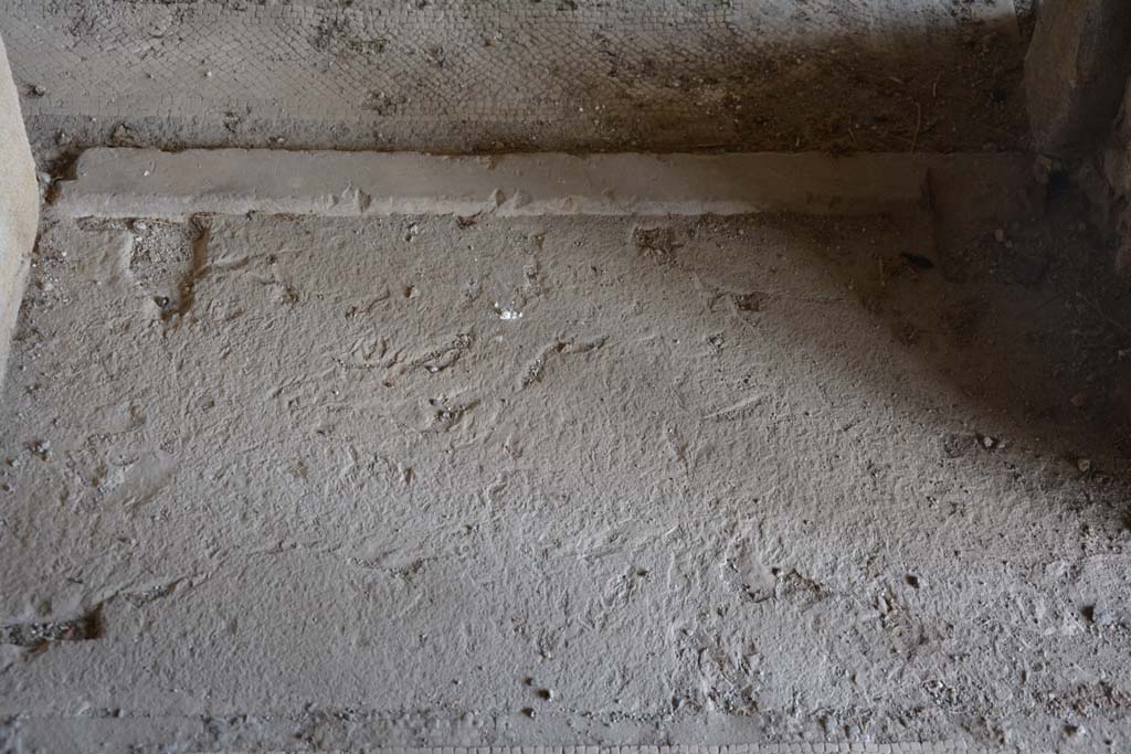 VI.11.10 Pompeii. October 2017. Room 43, doorway threshold in east wall leading into room 46.
Foto Annette Haug, ERC Grant 681269 DÉCOR
