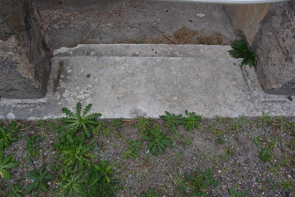 VI.11.10 Pompeii. October 2017. Room 29, detail of threshold of doorway from atrium 27.
Foto Annette Haug, ERC Grant 681269 DÉCOR
