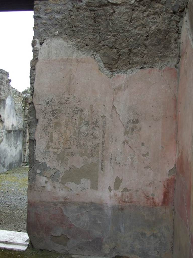 VI.11.10 Pompeii. March 2009. Room 29, west wall with doorway through to atrium 3 of VI.11.9