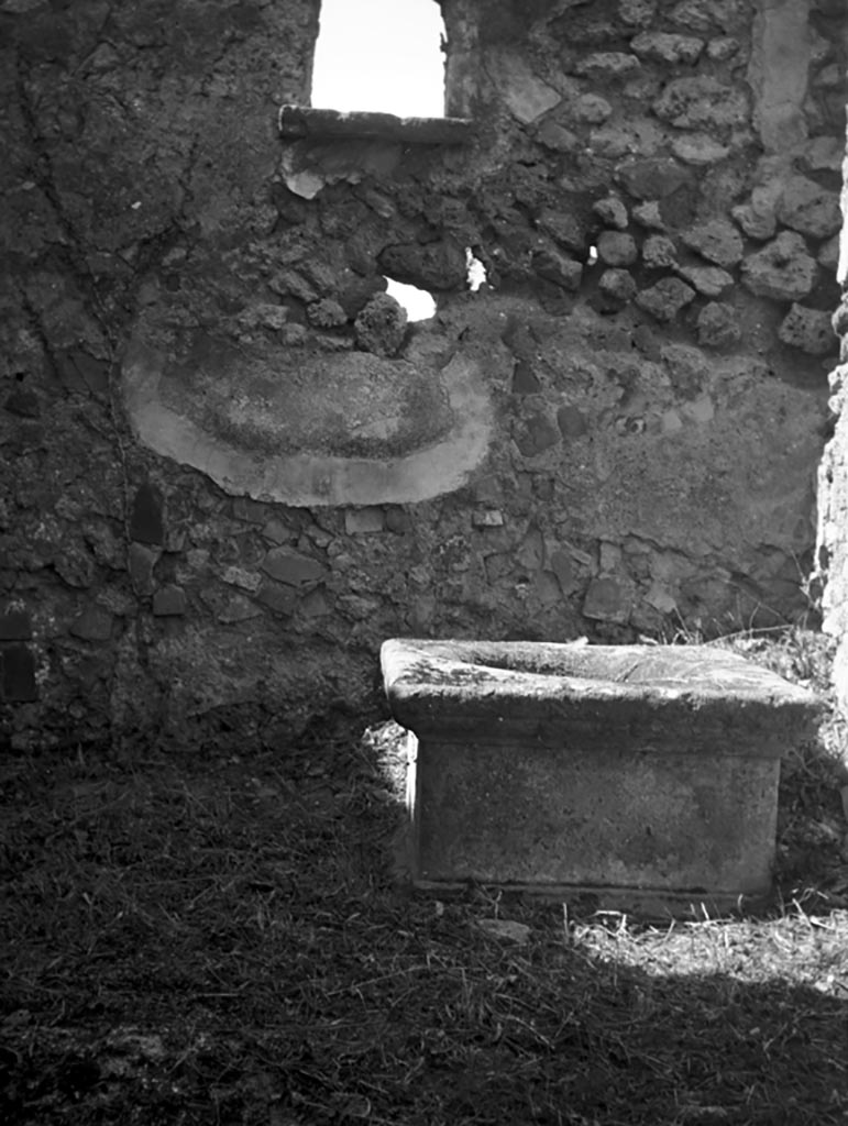 VI.11.14 Pompeii. W1505. Cistern near west wall of garden area, with niche.
Photo by Tatiana Warscher. Photo © Deutsches Archäologisches Institut, Abteilung Rom, Arkiv.