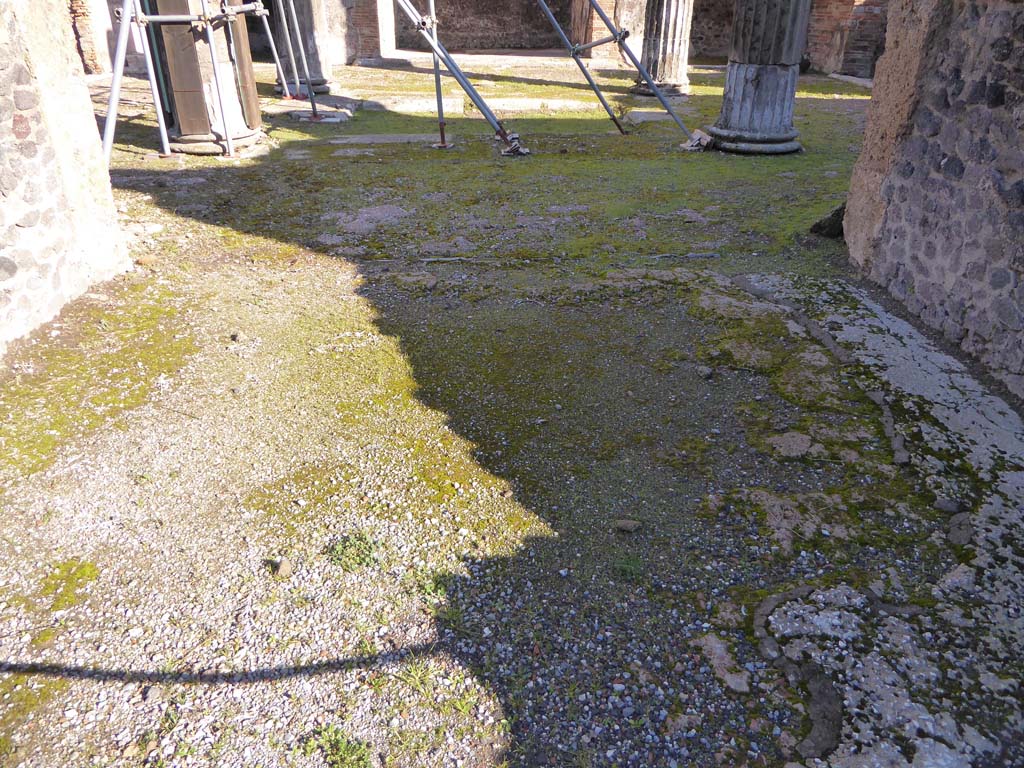 VI.12.5 Pompeii. 4th January 2017. Looking east across flooring in West Ala, room 11.
Foto Annette Haug, ERC Grant 681269 DÉCOR.