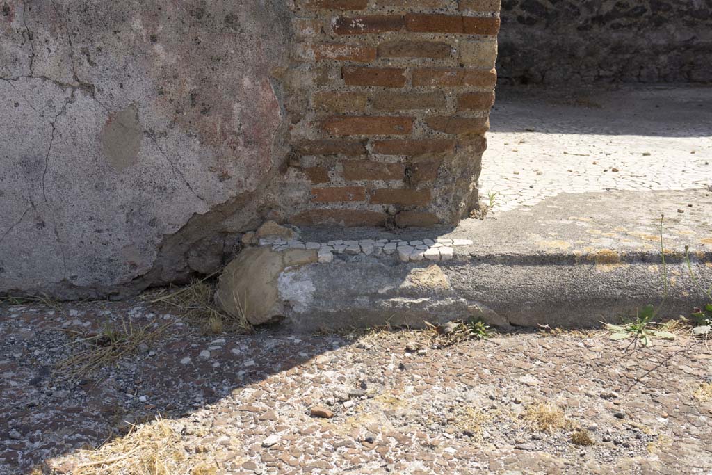 VI.12.5 Pompeii. 14th July 2017. Room 14, threshold/sill at north end.
Foto Annette Haug, ERC Grant 681269 DÉCOR.