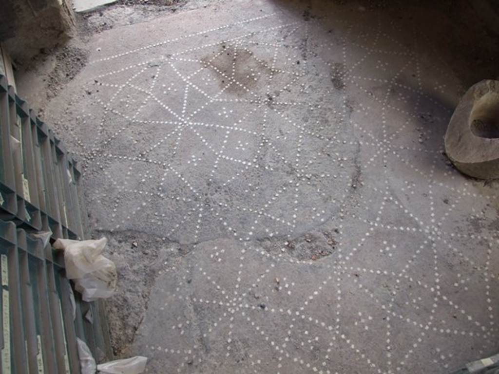 VI.14.20 Pompeii. March 2009. Room 13. Geometric pattern on floor.