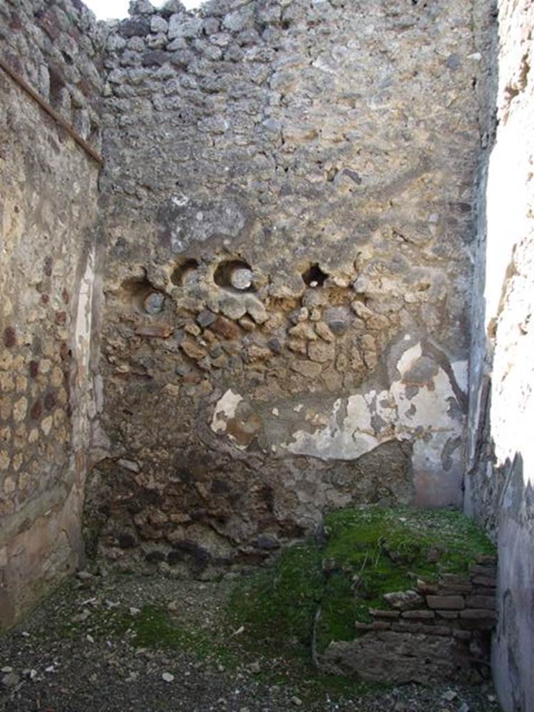 VI.14.20 Pompeii. March 2009. Room 14 West wall with steps to upper floor.