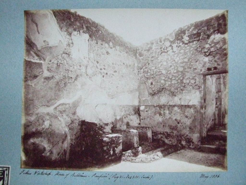 VI.14.22 Fullers workshop House of Balbinus, Pompeii May 1886.
Photograph courtesy of the Society of Antiquaries, Fox Collection.