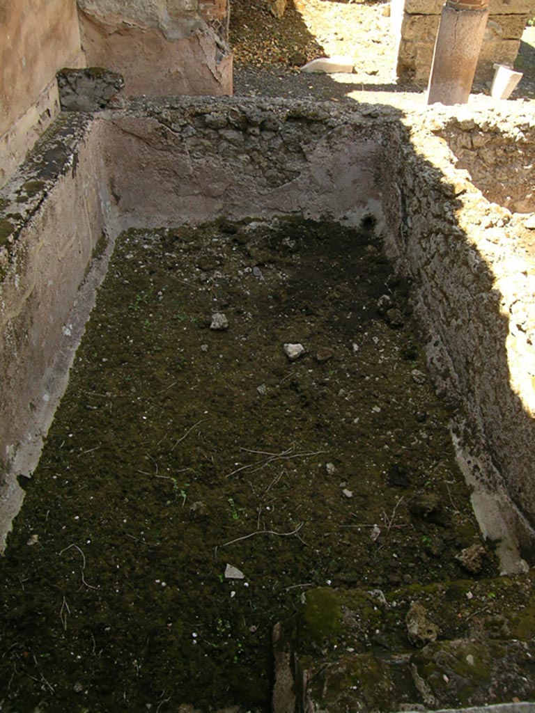 VI.14.22 Pompeii. June 2006.
Room 12, looking north into the west rinsing basin. Photo courtesy of Nicolas Monteix.