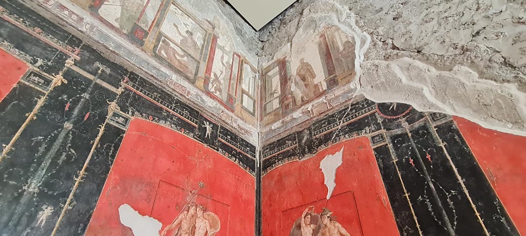 VI.15.1 Pompeii. April 2023. Upper north-east corner. Photo courtesy of Giuseppe Ciaramella.