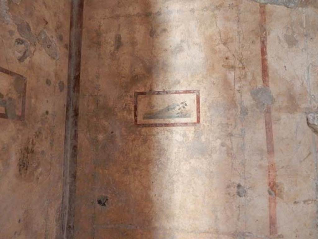 VI.15.1 Pompeii. May 2017. Painted panel from west end of north wall. Photo courtesy of Buzz Ferebee.