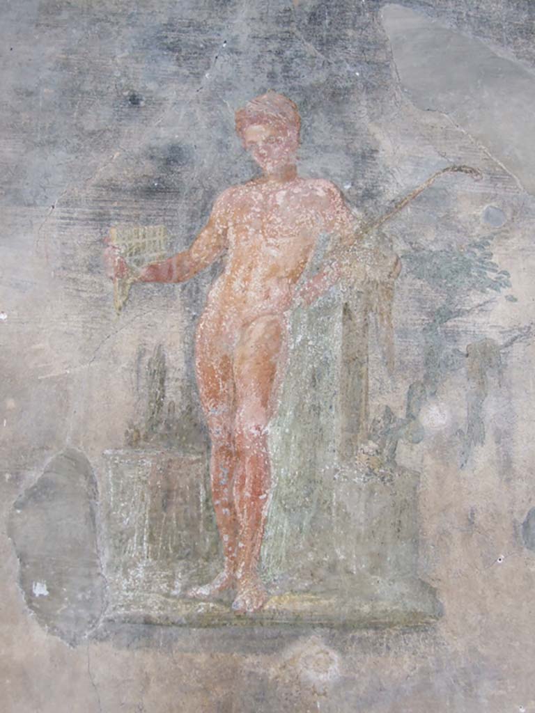VI.15.1 Pompeii. December 2006. Painting of figure from west wall of peristyle.