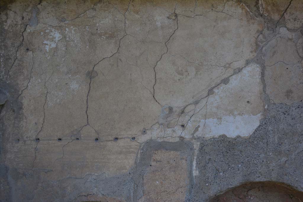 VI 15 5 Pompeii. March 2019. Room 1, detail of wall above niche on north side.
Foto Annette Haug, ERC Grant 681269 DÉCOR.