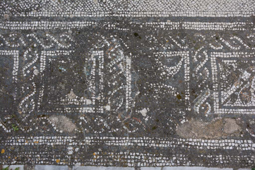 VI 15 5 Pompeii. March 2019. Tablinum 7, coloured mosaic threshold, detail starting from the south (left) side.
Foto Annette Haug, ERC Grant 681269 DÉCOR.