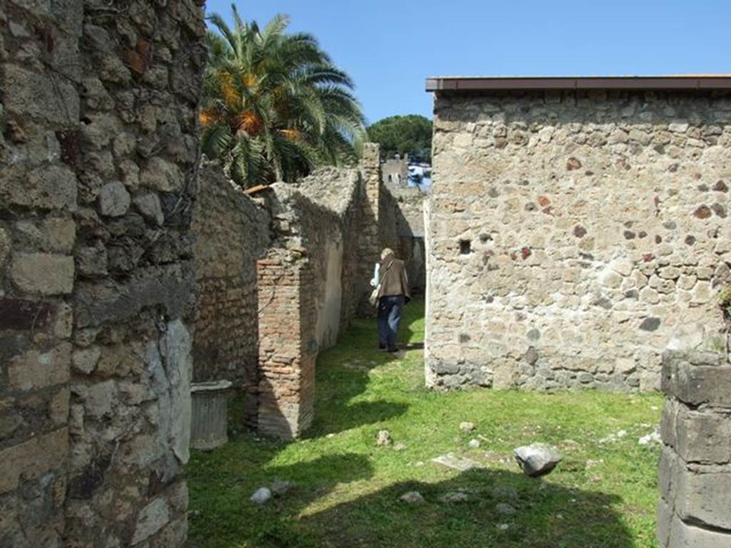 VI.15.6 Pompeii. March 2009. Looking north from Exedra, Room 8.