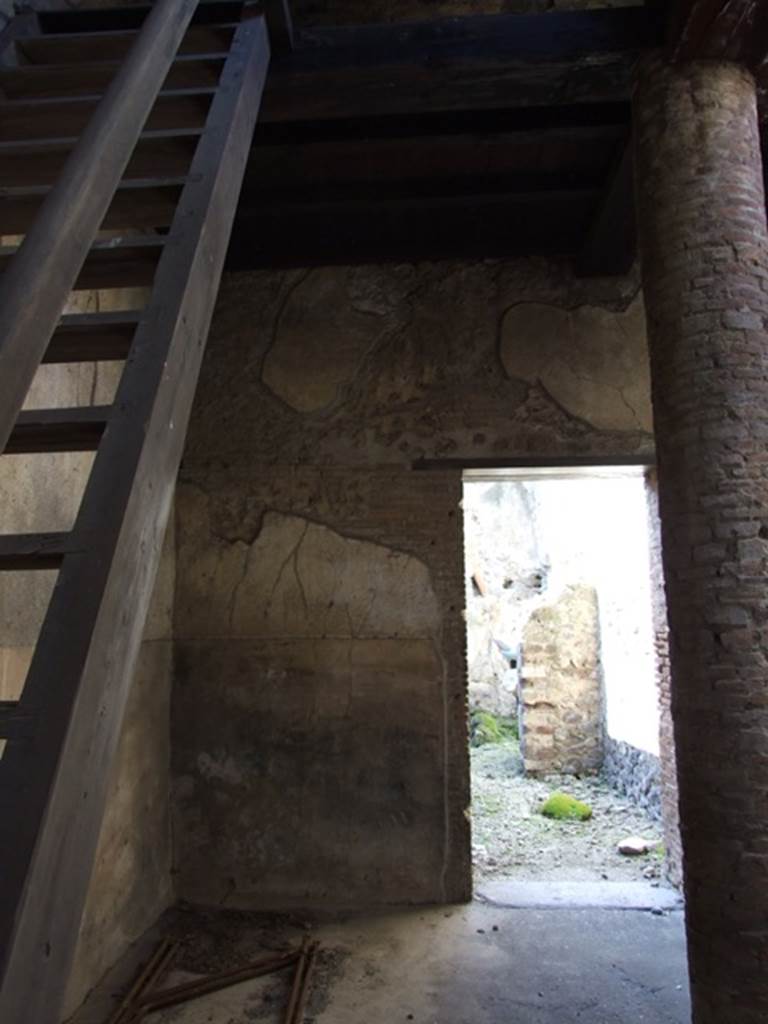 VI.15.9 Pompeii. March 2009. Doorway to kitchen and service area.