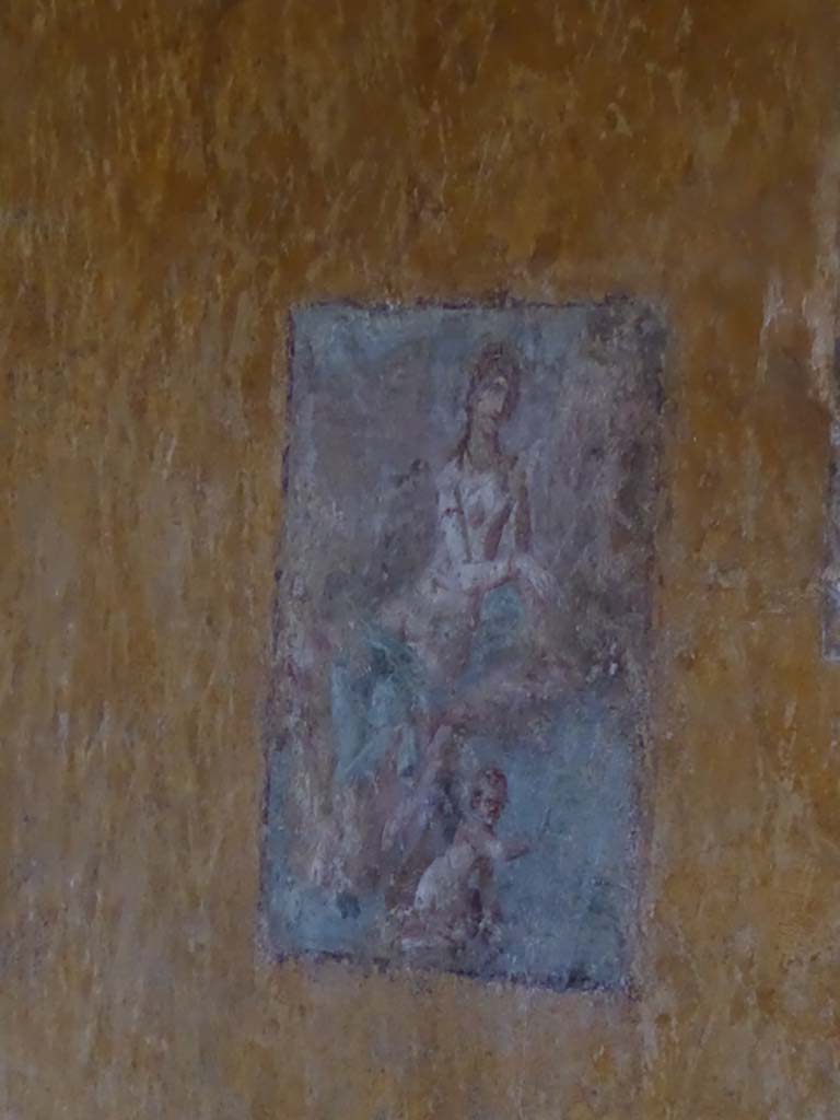 VI.16.7 Pompeii. September 2015. Room R, central wall painting of Venus fishing from north wall.
Foto Annette Haug, ERC Grant 681269 DÉCOR.