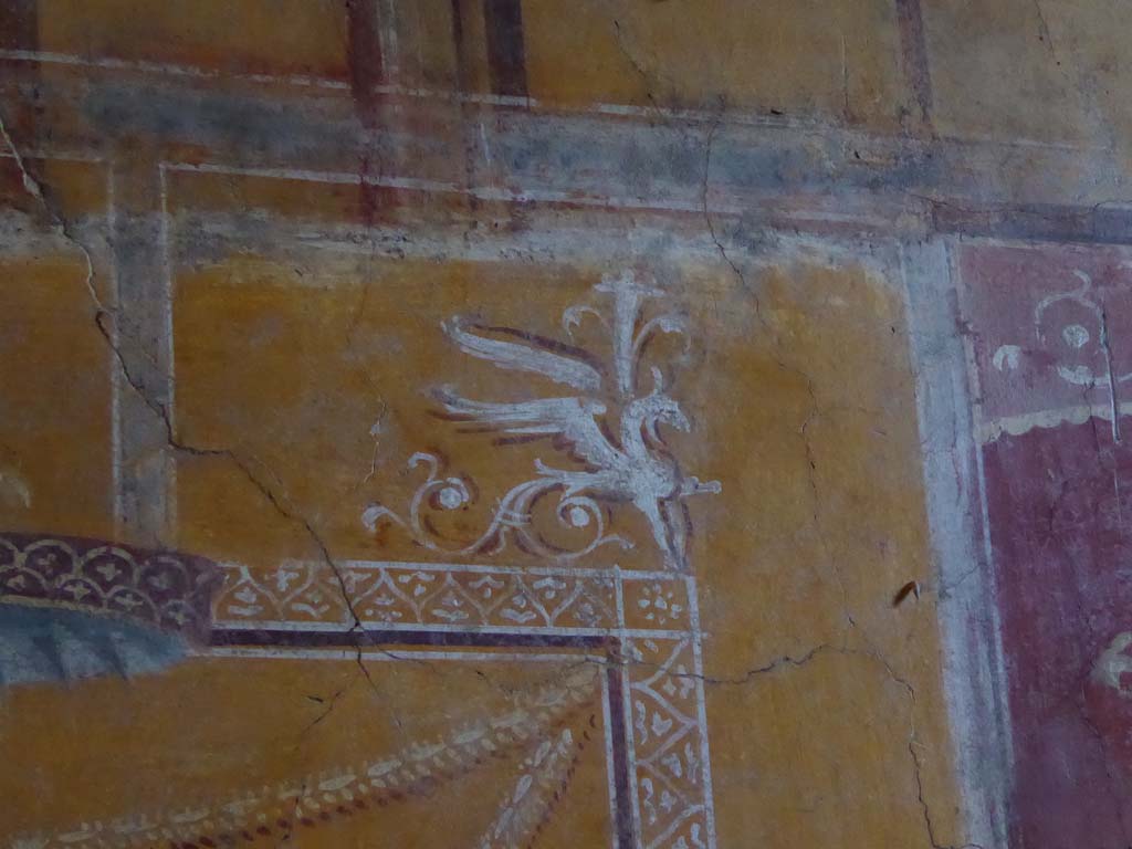 VI.16.7 Pompeii. September 2015. Room N, detail from east wall at north end.
Foto Annette Haug, ERC Grant 681269 DÉCOR.