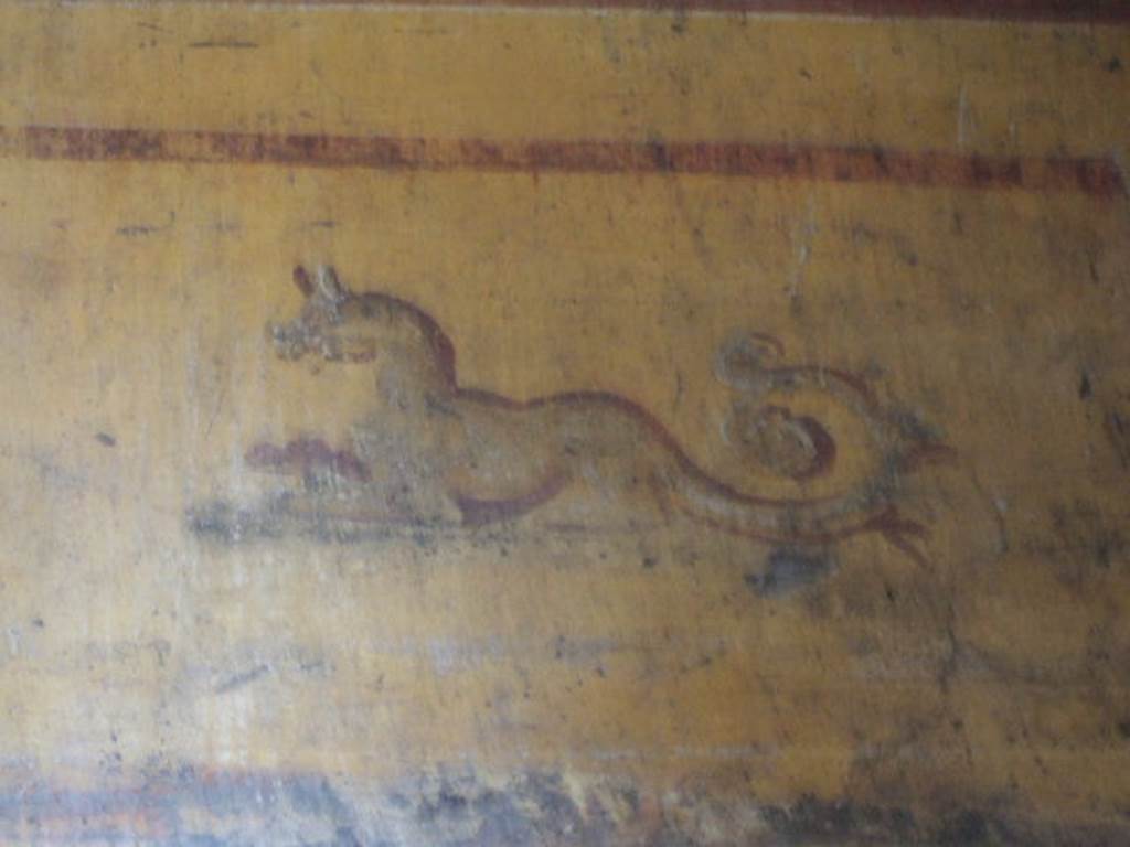 VI.16.7 Pompeii. May 2006. Room N. Painting of sea creature.