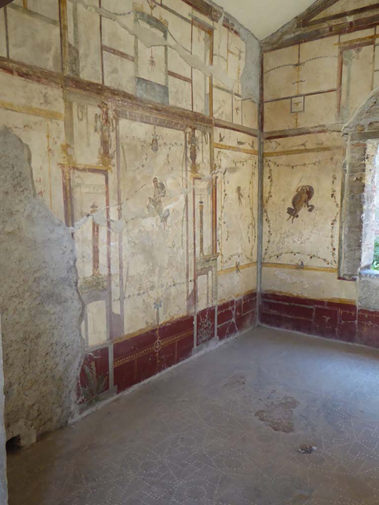 VI.16.7 Pompeii. September 2015. Room Q, looking west along south wall.
Foto Annette Haug, ERC Grant 681269 DÉCOR.