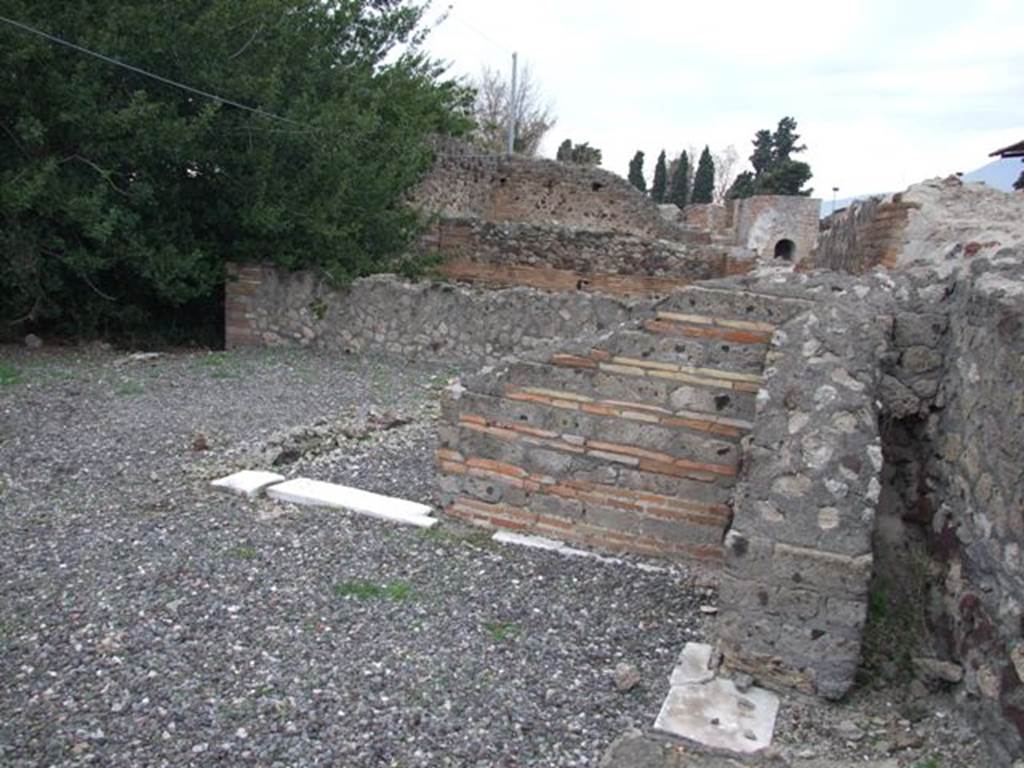VI.17.10 Pompeii. December 2007. North side of entrance and atrium, remains of three rooms. (see also VI.17.9 for area of rooms bombed in 1943, as described by Garcia y Garcia).