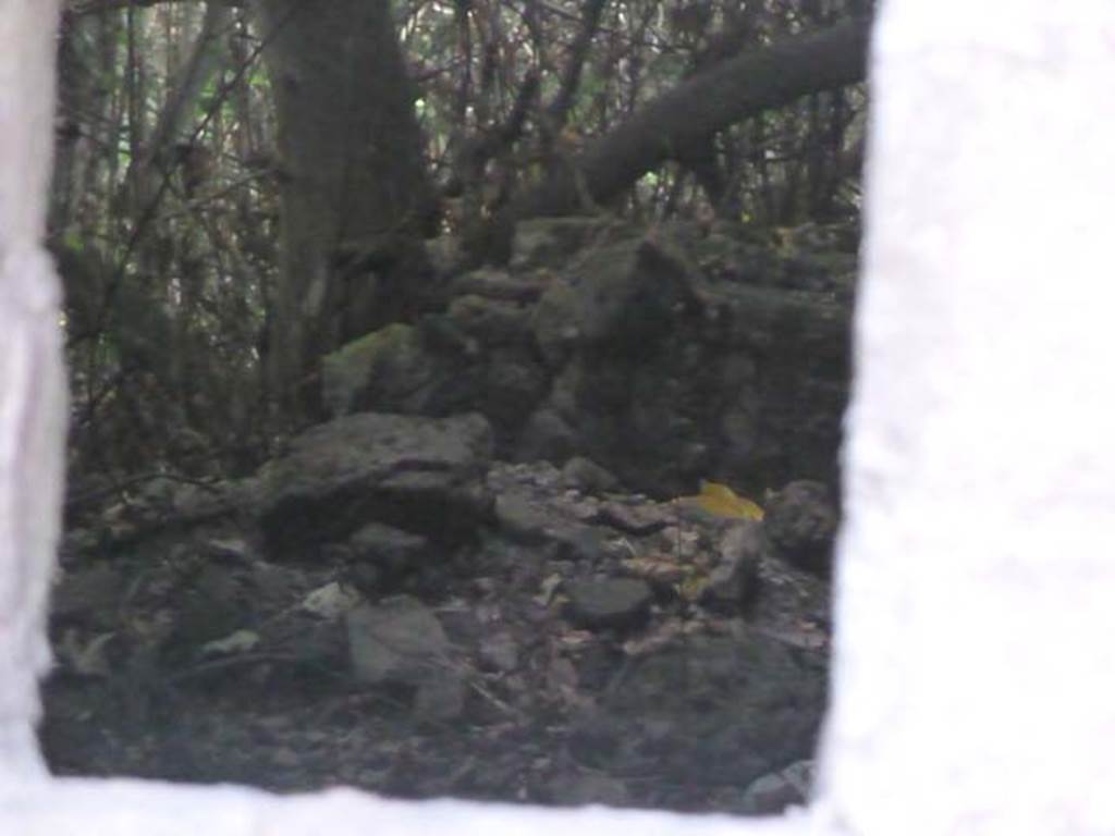 VI.17.11 Pompeii. September 2015. State of the lower levels of the house, taken through the hole in the blocked doorway.