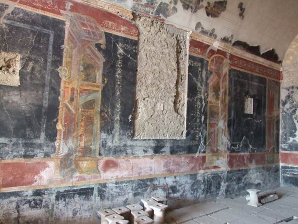 VI.17.42 Pompeii. December 2007. Triclinium 20 overlooking garden. North wall.