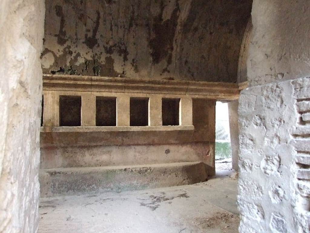 VII.1.8 Pompeii. December 2007. Looking north-east across women�s changing room 11 towards doorway to corridor 12.