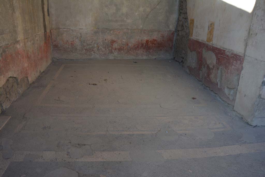 VII.1.40 Pompeii. September 2019. West ala 3a, looking west across flooring from atrium with detail of painted walls.
Foto Annette Haug, ERC Grant 681269 DÉCOR.