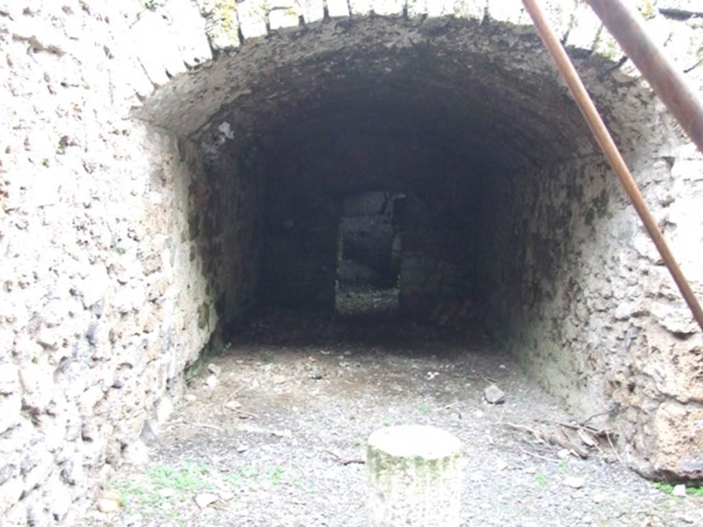 VII.1.43 Pompeii. December 2007. Looking east to underground storeroom.