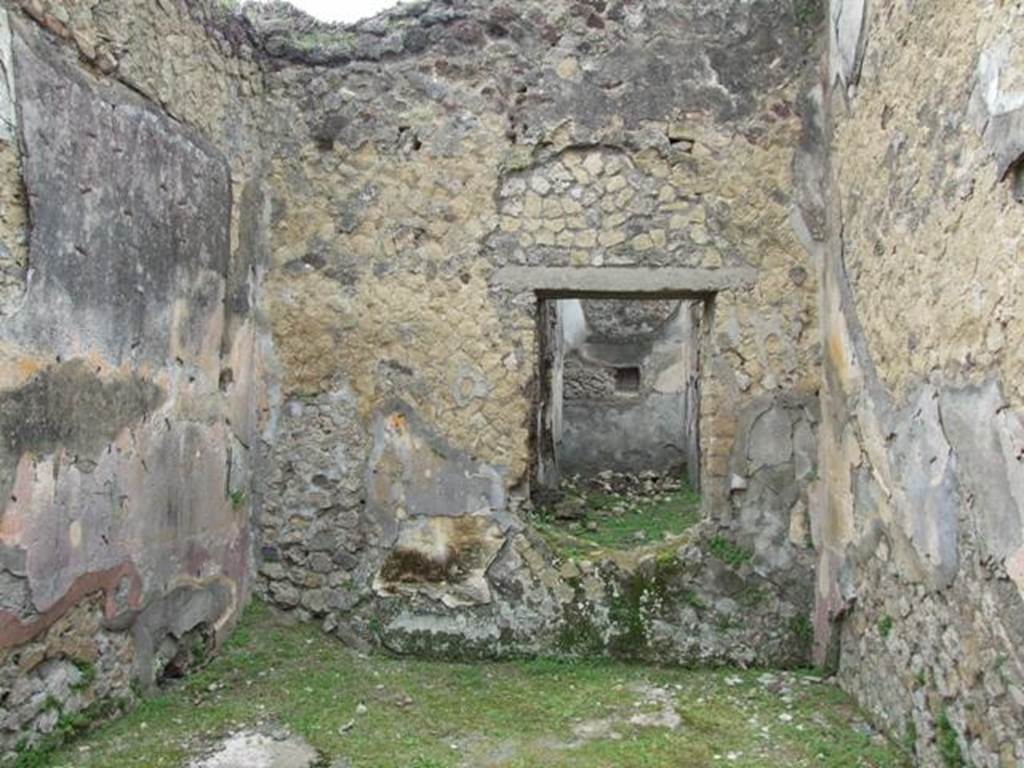 VII.2.14 Pompeii. March 2009. Tablinum. West wall with window to small garden.
